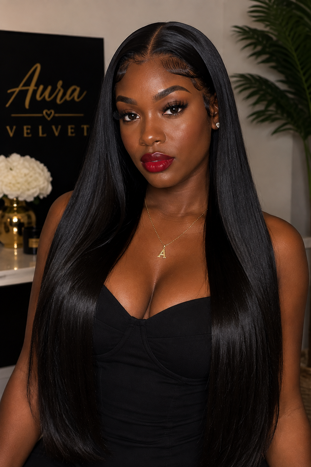 Straight Human Hair 3 Bundles with 13x4 HD Lace Frontal