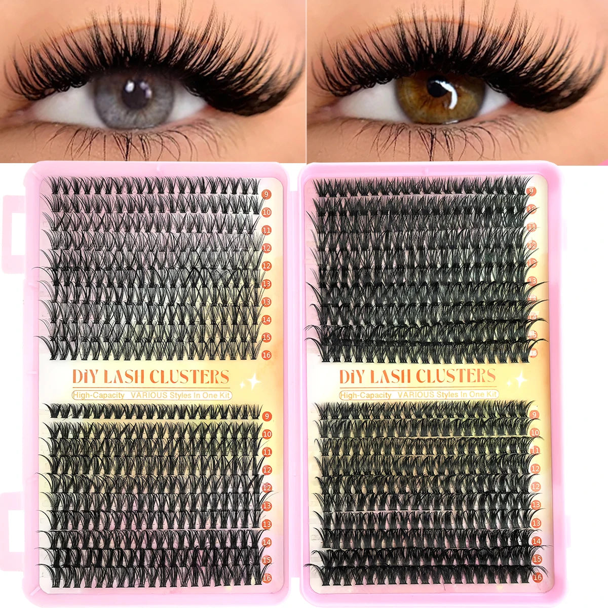 Aura Velvet 640-Piece DIY Cluster Lash Kit